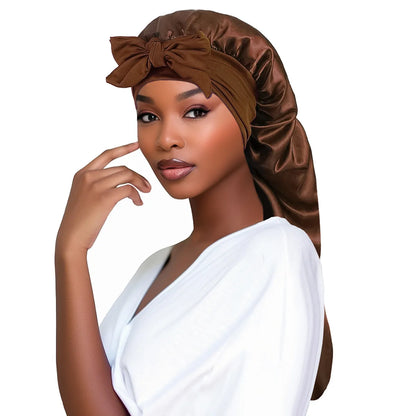 Long Silk Bow Bonnet