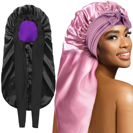 Long Silk Bow Bonnet
