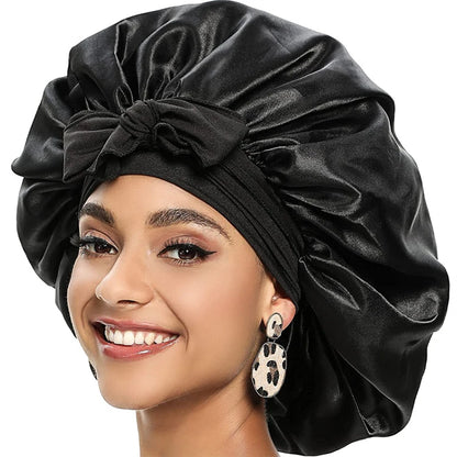 Small Bow Satin Cap