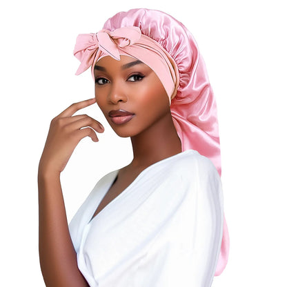 Long Silk Bow Bonnet