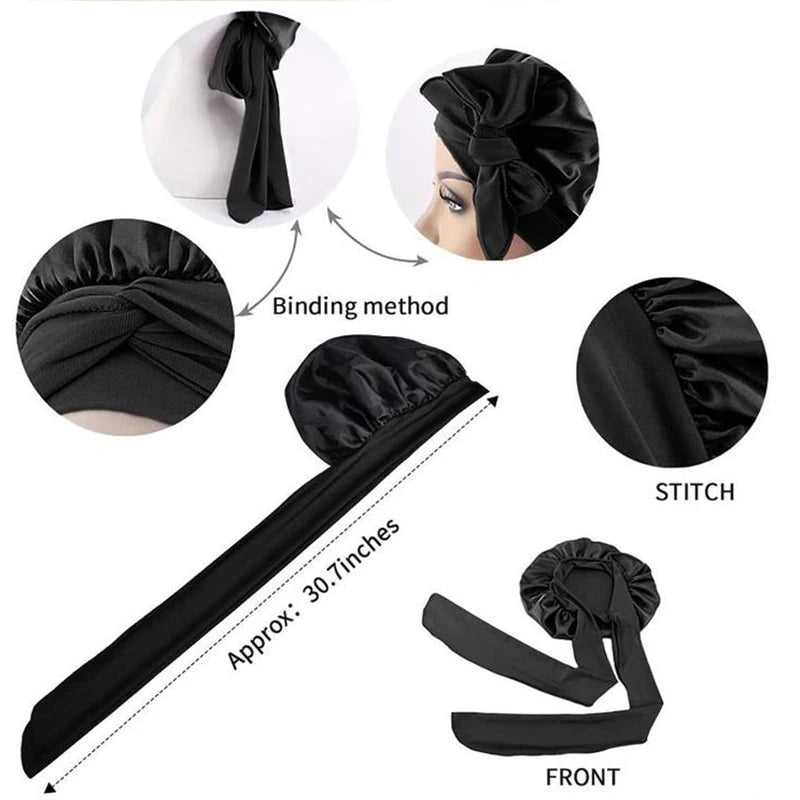 Small Bow Satin Cap
