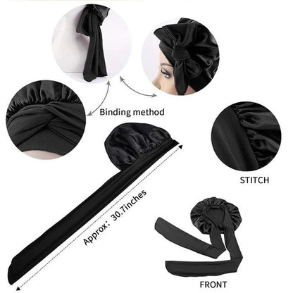 Small Bow Satin Cap