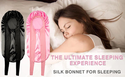 Long Silk Bow Bonnet