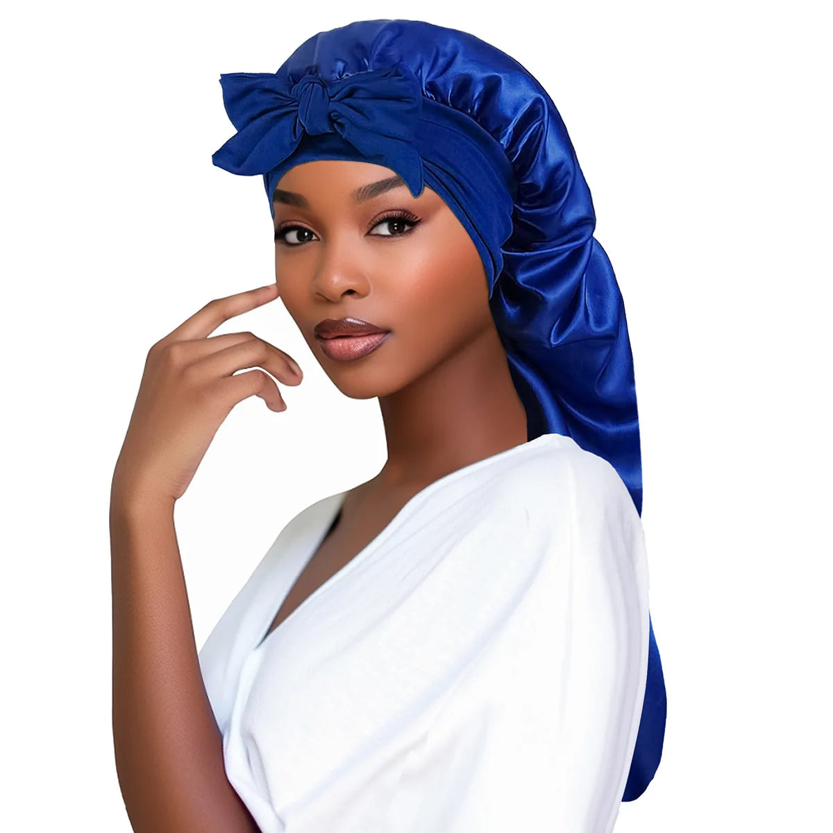 Long Silk Bow Bonnet