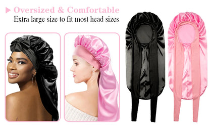 Long Silk Bow Bonnet