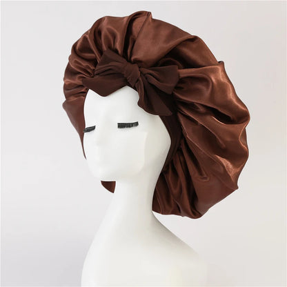 Small Bow Satin Cap