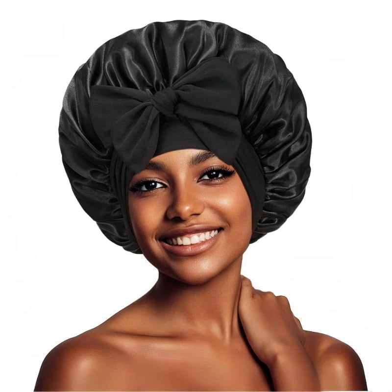 Large Bow Satin Cap