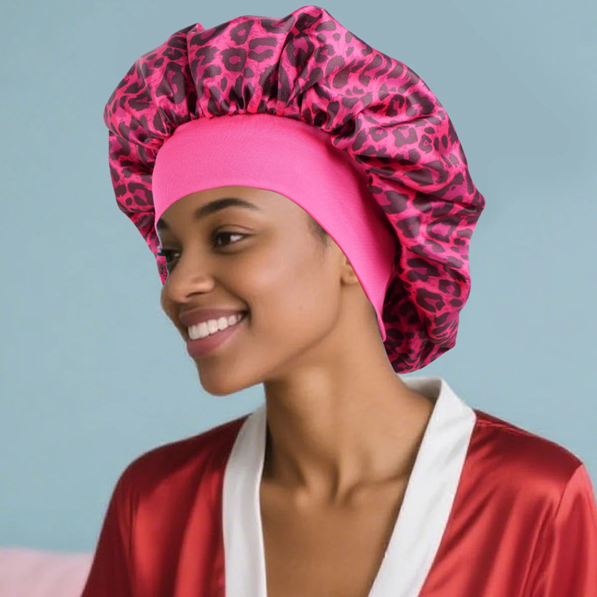 Leopard Print Bonnet