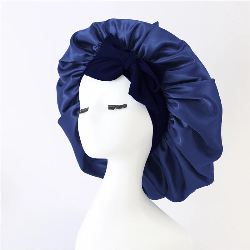 Small Bow Satin Cap