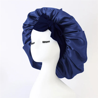 Small Bow Satin Cap