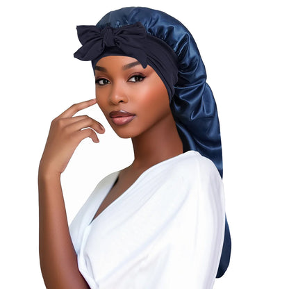 Long Silk Bow Bonnet