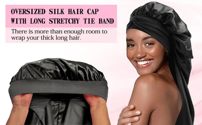 Long Silk Bow Bonnet